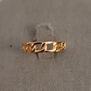 3/$30 Goldtone Chain Ring Size 7.75